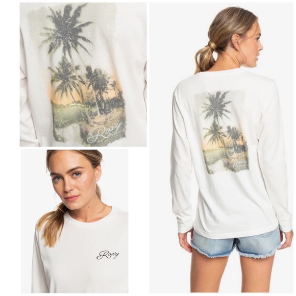 Roxy Tops - Roxy Paradise Lost Vintage LS Tee